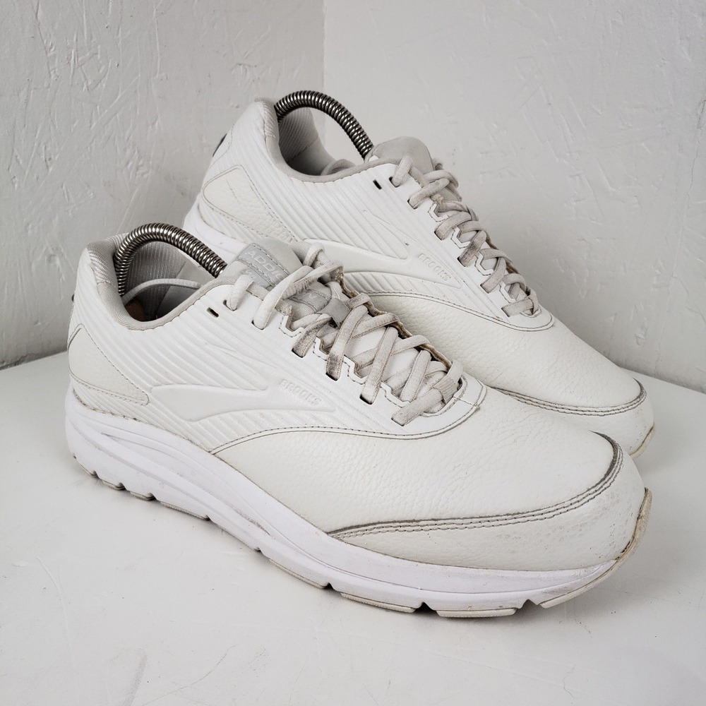 Brooks Addiction Walker 2 White Leather Walking Shoes Womens 11.5 1103181B42